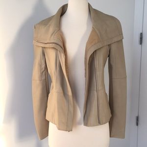 CLEARANCE! Neiman Marcus Leather Tan Moto Jacket S